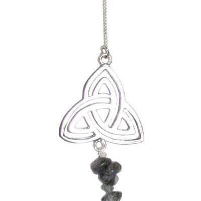 Péndulo-Chakra Triquetra Verde Aventurina