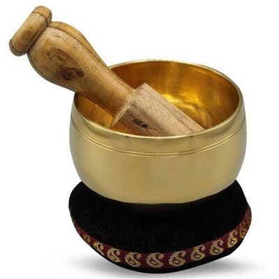 Small Brass Singing Bowl polished 6cm with box