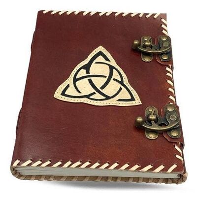 Journal en cuir vintage Triquetra avec double serrure coulissante