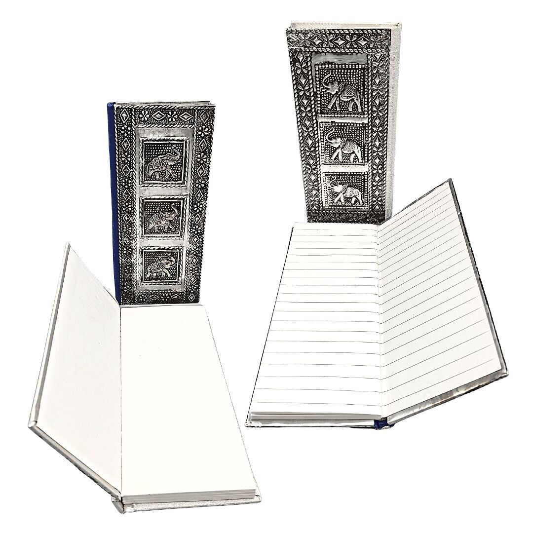 Vintage Aluminium Buch 3 Elefanten 18x9 cm