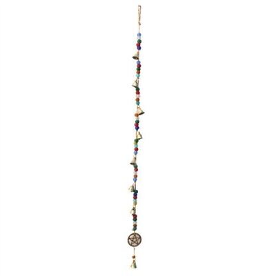 Hanging bells with Metal Pentacle