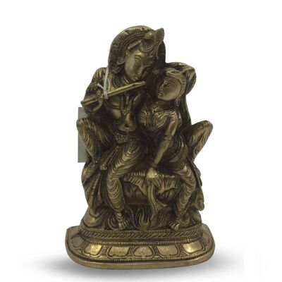 Latón Radha Krishna 16cm