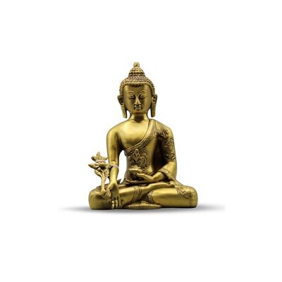 Buda Sentado - Acabado Marrón Dorado 8"