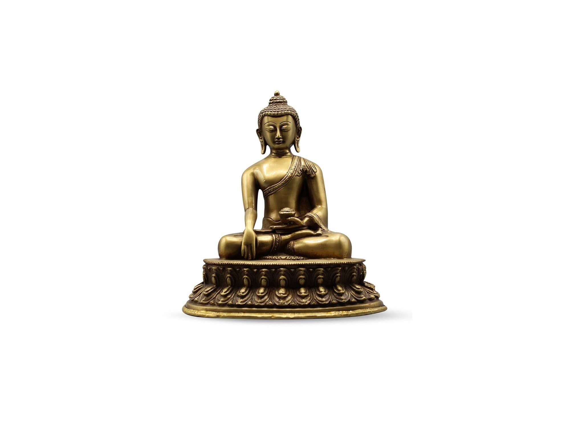budha sakyamuni semplice con base ovale 25 cm