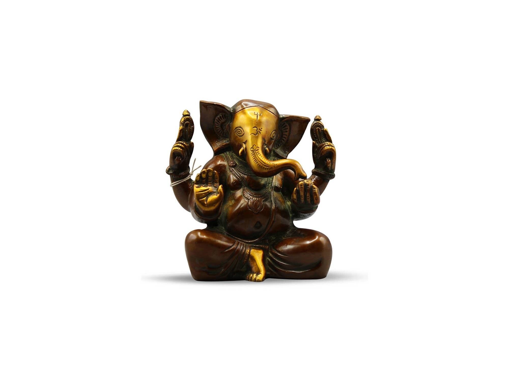 Ganesh seduto con 4 mani e senza base