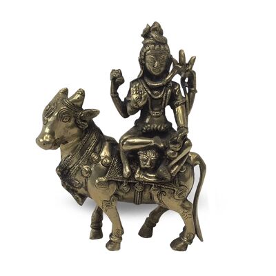 Shiva on Cow 21 Cm