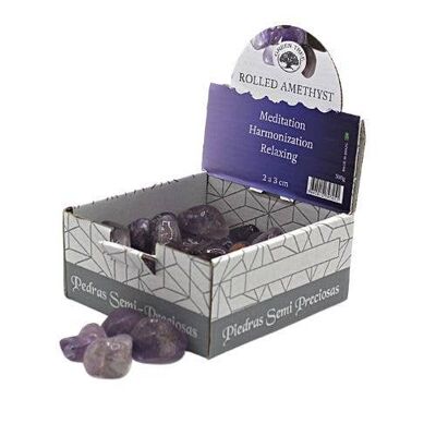Présentoir d'améthyste polie 500g
