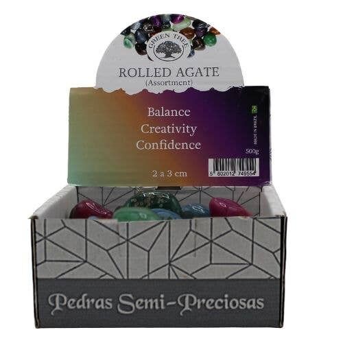 Brazilian Agate tumbled display 500g