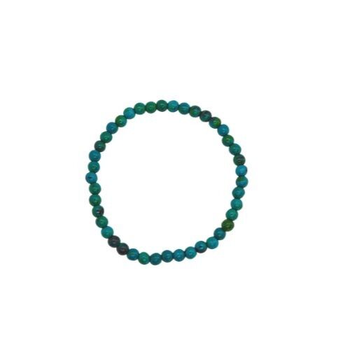 Bracciale con perline Crisocolla 4 mm