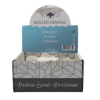 Expositor de piedras pulidas de cuarzo transparente de 500 g