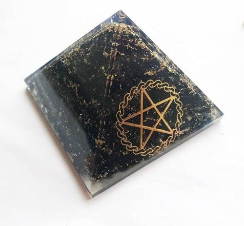 Orgone Black Tourmaline Pentacle Pyramid40-45mm