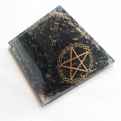 Orgone Black Tourmaline Pentacle Pyramid 65-70mm