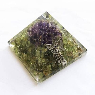 Orgone Pyramid Amethyst-Peridot Gabriel 40-45mm