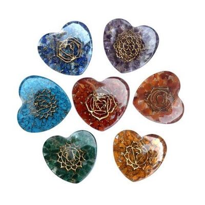 Orgone Puffed Heart Chakra Set of 7