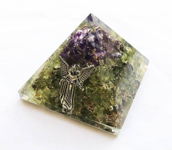 Orgon Pyramide Amethyst-Peridot Gabriel 65-70mm