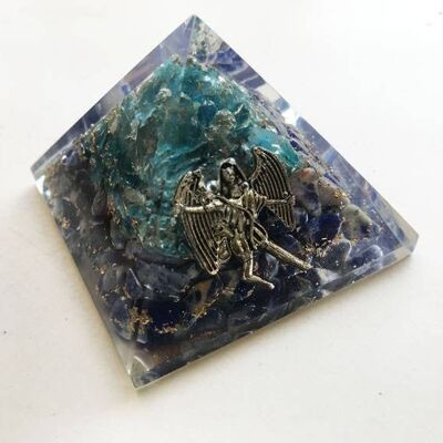 Orgone Pyramid Aquamarine-Sodalite Archangel Micheal l 40-45