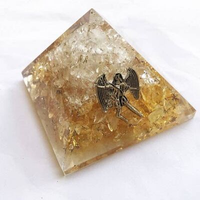 Orgone Pyramid Crystal-Citrine Uriel 65-70mm