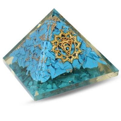 Orgonite Pyramid, Throat Chakra - Turquoise 6 Cm