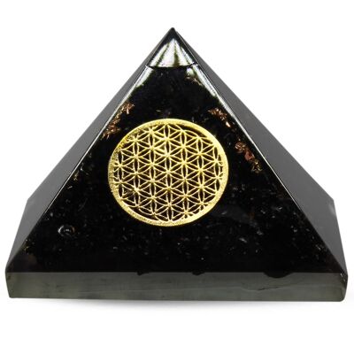 Orgonite Pyramid-Shungite-Flower Of Life 70 mm