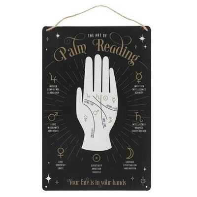 Enseigne en métal Palm Reading