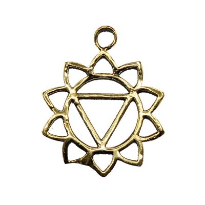 Pendentif Chakra Plexus Solaire Laiton