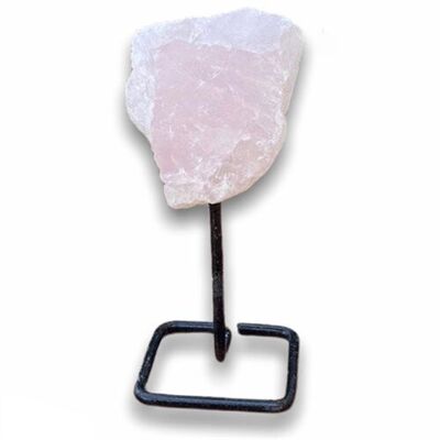 Quartz rose sur broche