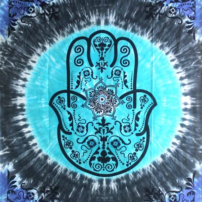 TAPIZ - FATIMA HAND TALISMAN ALGODÓN CON HOJA DE COLOR ÚNICAMENTE