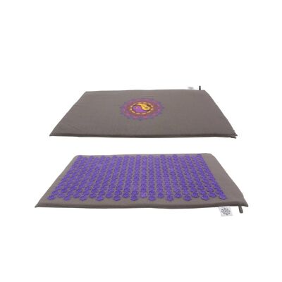 Acupressure/Shakti Mat Grey With Purple Spike (Ying Yang)