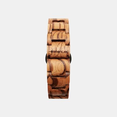 Pulsera de madera de zebrano completa - 20 mm