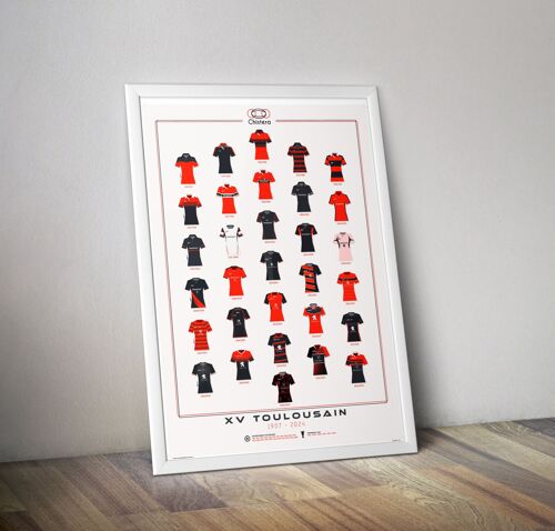 Affiche maillot stade Toulousain 2024 2025 I Affiche maillot rugby TOP 14