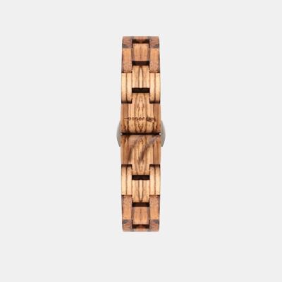 Bracciale in legno Zebrano pieno - 14 mm