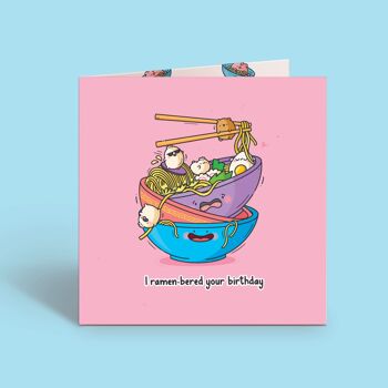 Carte d’anniversaire Ramen | Carte d'anniversaire | Carte de voeux 1