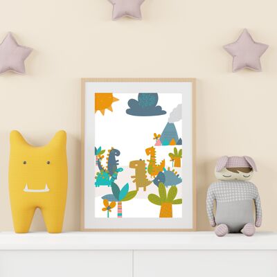 Dinosaurs nursery print