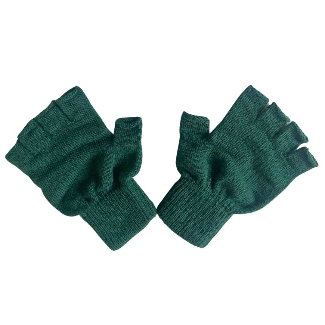 KLUE WOLLE FINGERLOSE HANDSCHUHE | Grün