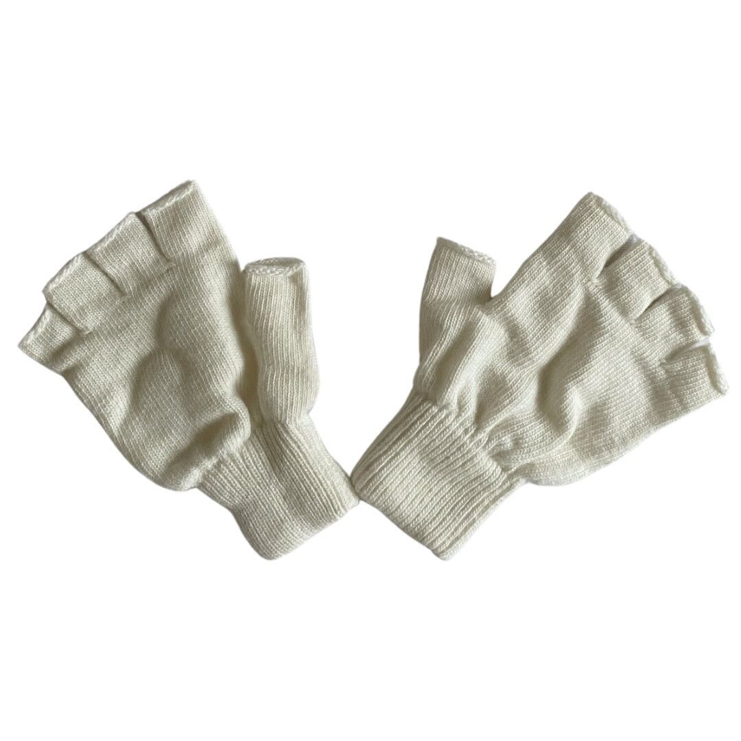 GUANTI SENZA DITA IN LANA KLUE | Bianco