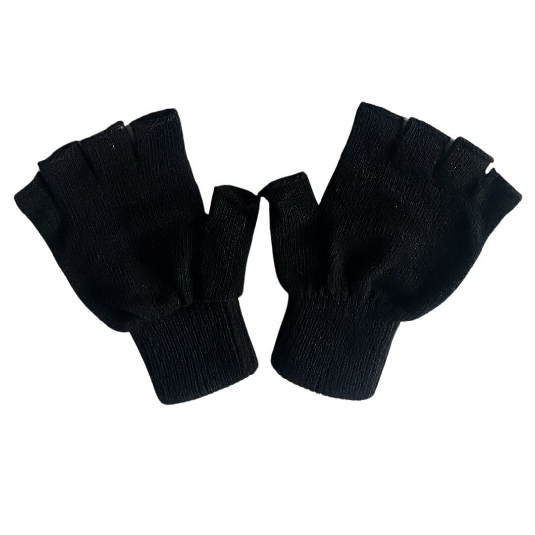KLUE WOLLHANDSCHUHE FINGERLOS | Schwarz