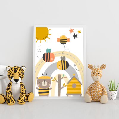 Bees nursery print