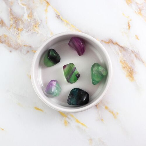 Pierre roulée Fluorite multicolore