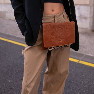 Dúo: bolso grande con solapa de burbujas + bolso con cremallera tipo pony