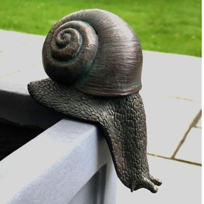 Ornamento per vasi di lumache effetto bronzo, decorazione per giardino o laghetto