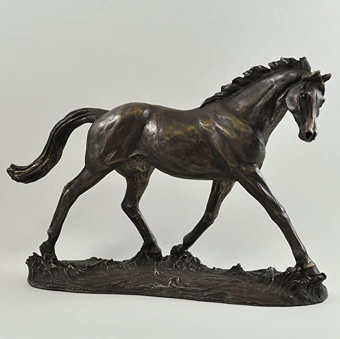 Escultura de caballo de bronce fundido en frío 'Elegance' de Harriet Glen