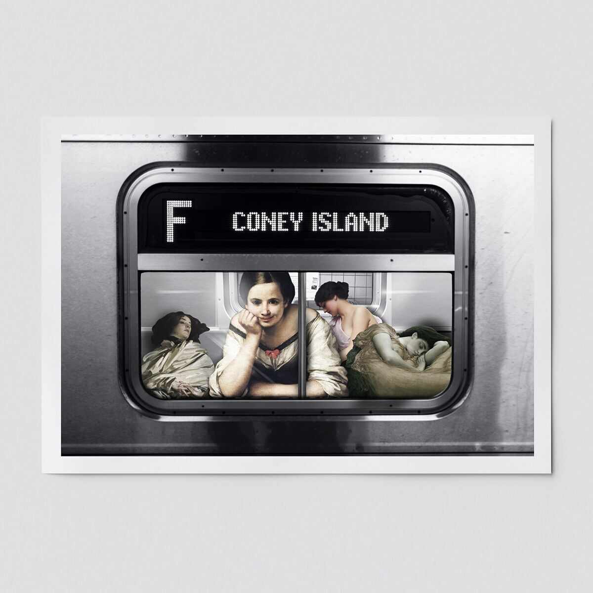 Subway to Coney Island art print