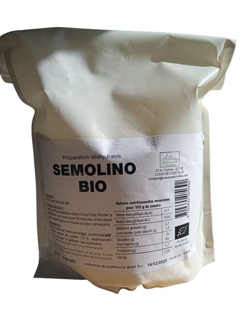 Préparation déshydratée pour gâteau semoule - Semolino Bio - Alliance gastronomique
