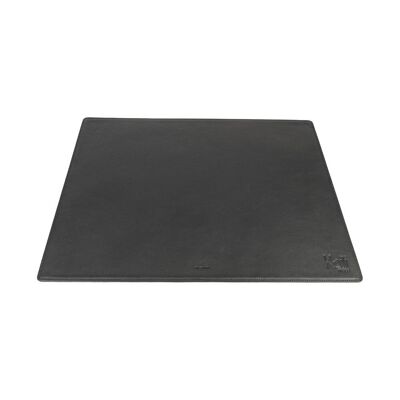 K0044AB | Sous-main en cuir véritable pleine fleur grain dollar - Coloris noir - Dimensions : 50 x 37 x 0,5 cm - Emballage : Enveloppe cartonnée noire