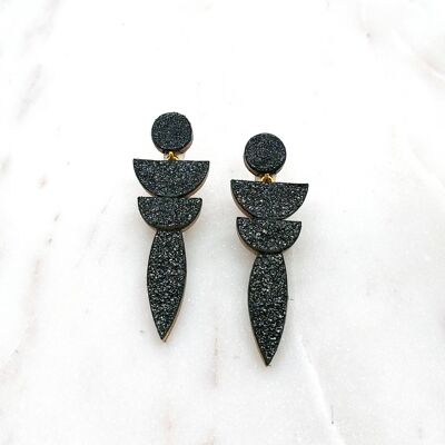 Boucles d'oreilles gala nuit uni