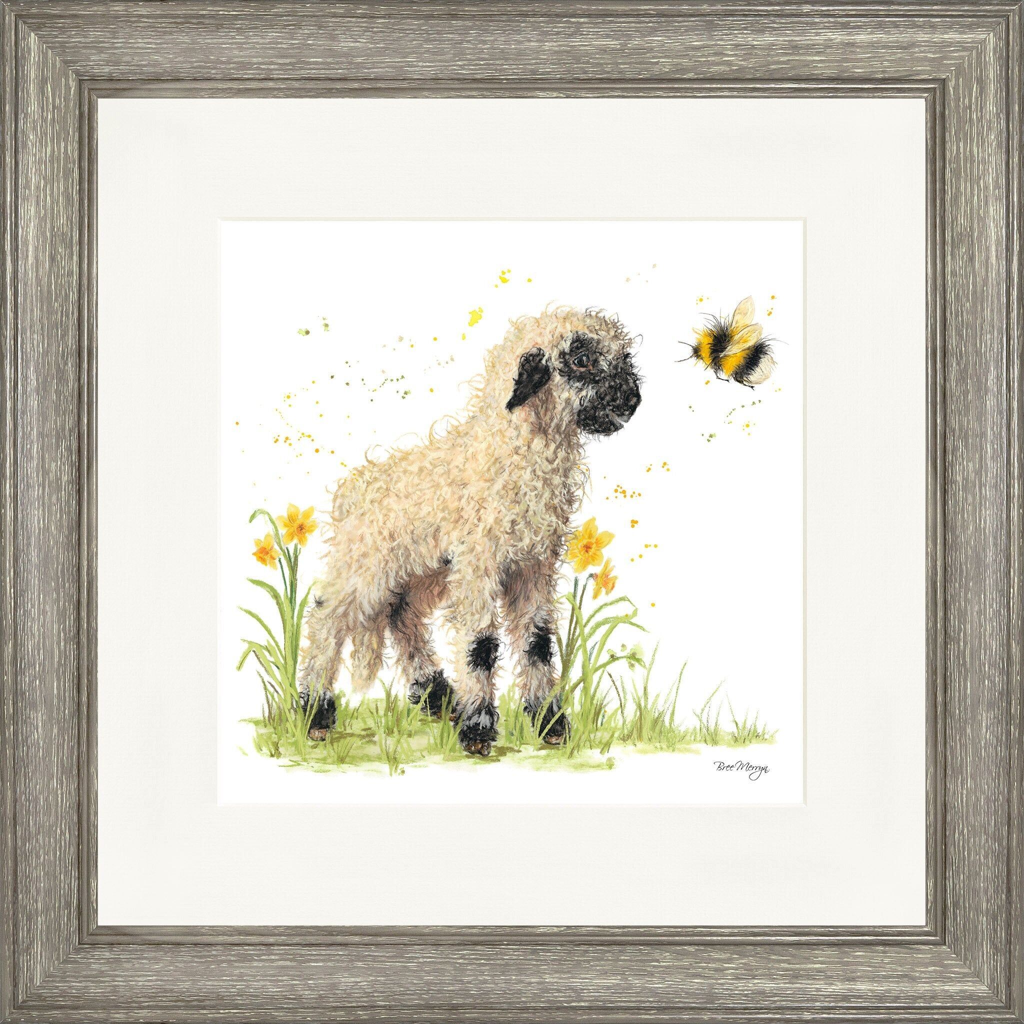 Stampa incorniciata quadrata Bianca e Bumble