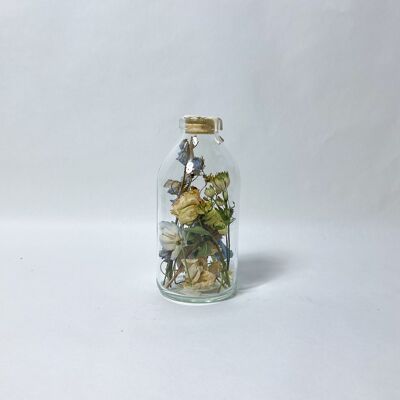 Fleurs séchées en verre Harapan 200 ml de cire blanche