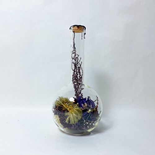 Dried Flowers in Glass Sperare 1000 ml black wax