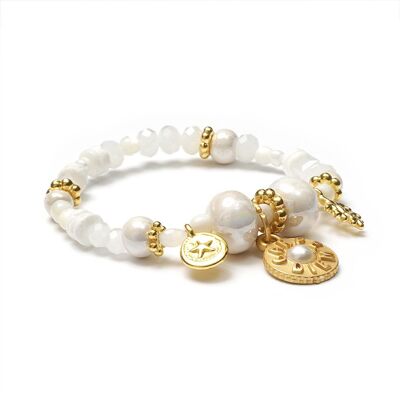 Bracelet de perles de plage DoréBrillant