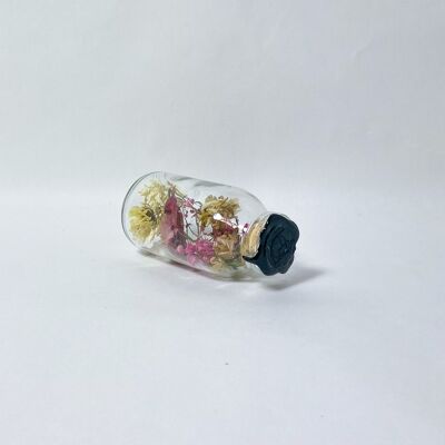 Trockenblumen im Glas Harapan 100 ml schwarzes Wachs